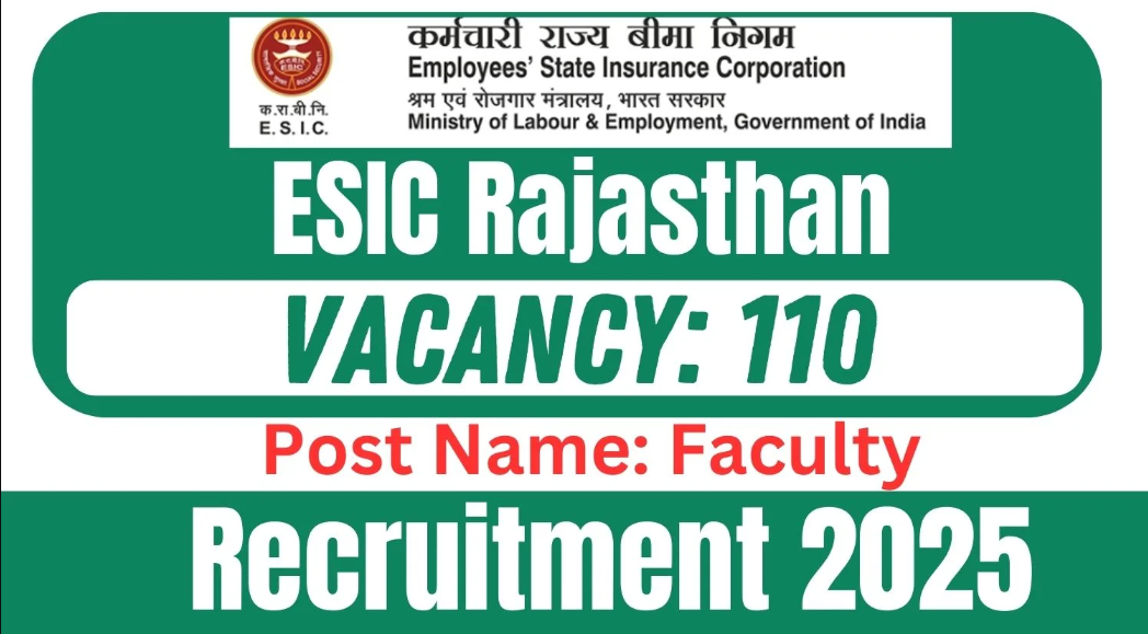 ESIC Rajasthan Recruitment