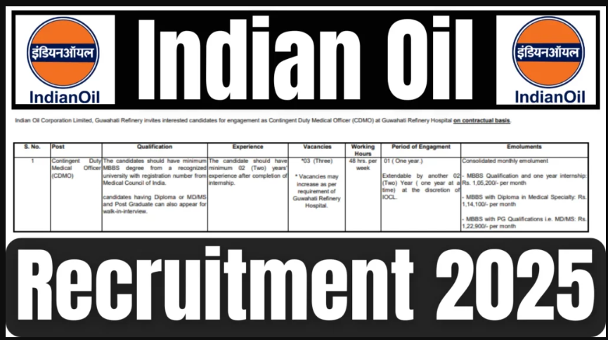 Indian Oil CDMO Recruitment