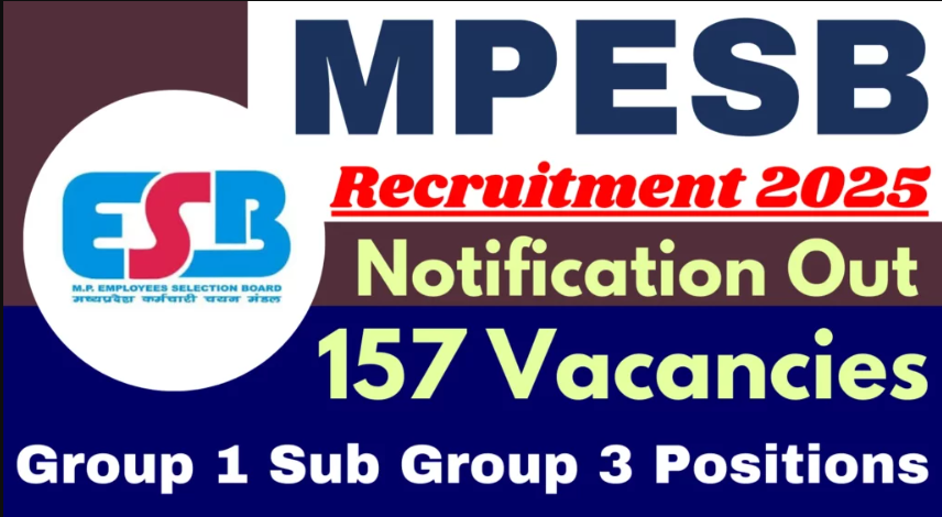 MPESB Group 1 Sub Group 3 Recruitment